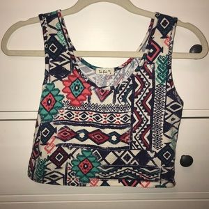 Tribal print pacsun cropped tank